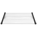 vidaXL Skjermtak svart og gjennomsiktig 122x90 cm polykarbonat