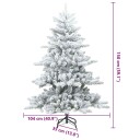  Moderne Kunstig Hengslet Juletre Snø Flocket Hvit 150 cm