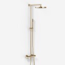 Semplice Termostatsett SRL10 XL Rain DeLuxe ø24cm EasyClean Polert Messing Naturlig