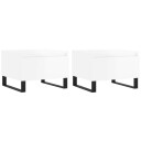  Salongbord 2 stk høyglans hvit 50x46x35 cm konstruert tre 8721012111929