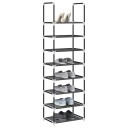  Skostativ 8-lags svart 44x28x145 cm ikke-vevd stoff 8721158510150