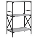  Bokhylle 3 etasjer grå sonoma 59x35x90,5 cm konstruert tre 8721012193970