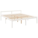  Seniorseng hvit 200x200 cm heltre furu
