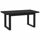 vidaXL Spisebord NOAIN 160 cm Heltre furu Svart Rektangulær