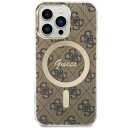 Guess Iphone 13 Pro Deksel 4g Pattern Magsafe Brun