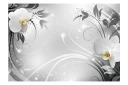 Fototapet Orchids On Silver 300x210 - Artgeist sp. z o. o.
