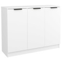 vidaXL Skjenk hvit 90,5x30x70 cm konstruert tre