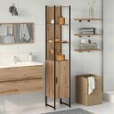  Baderomskap i Artisan Eik 33x33x185,5 cm Konstruert Tre