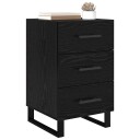  Nattbordskap med skuff Svart Eik 40 x 40 x 66 cm Konstruert tre