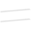 vidaXL Vegghyller 2 stk h?yglans hvit 115x9x3 cm