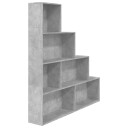 vidaXL Bokhylle/Romdeler betonggr? 155x24x160 cm sponplate