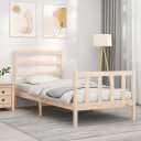 vidaXL Sengeramme med hodegavl 90x200 cm heltre