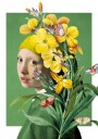 Yellow Floral Portrait Plakat / 21x30