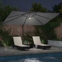  Cantilever Parasoll   Antrasitt Antrasitt Polyester Stor