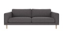 Rowico Home Braden 3 seters sofa Mørkegrå Brenda 18 Hvitpigmentert eikben