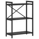  Bokhylle Svart eik 60 x 30 x 83 cm Konstruert tre