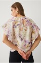 Ellos Collection   Bluse med ballongermer   Natur