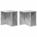 vidaXL Avlastningsbord 2 pcs Betonggrå 37 x 32 x 40 cm Konstruert tre