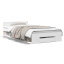  Sengeramme med skuff hvit 90x190 cm konstruert tre 8721102624360