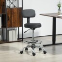 Kontorstol Ergonomisk tegnestol Høydejusterbar datamaskinstol med fotring Skrivebordsstol Svingstol for stue kontor kunsts