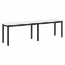 vidaXL benk Hvit 160 x 35 x 45 cm Massiv furu