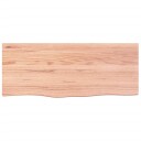 vidaXL Vegghylle lysebrun 100x40x4 cm behandlet heltre eik