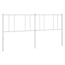 vidaXL Sengegavl i metall hvit 200 cm