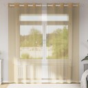  Voilegardiner med grommets 2 stk sand 8721158551382