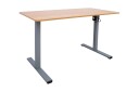 Skrivebord Ergo Optimal med motor 120x60 cm Eik/Grå  