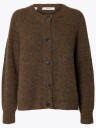 Selected Femme Lulu Long Sleeve Knit Short Cardigan Brun XL