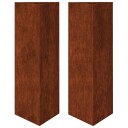 vidaXL hageplanter 2 stk trekantet 30x26x75 cm oksidert stål
