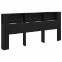 Hodegavlskap Svart Eik 220x18,5x104,5 cm