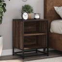  Nattbord 2 stk brun eik 40x31x50 cm konstruert tre og metall 8721102837678