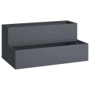  Hagepotte 2 nivå 100x60x45 cm Antrasitt Plast