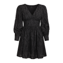 Kaylee Dress Black S Short jacquard dress