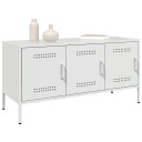  TV-benk hvit 100,5x39x50,5 cm stål 842951