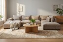Dubai stor U sofa modul med divan venstre ekstra dyp i Chenille   Brun