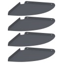 vidaXL Flytende hylle med hylle 4 pcs Antrasitt 30 x 30 x 2 cm