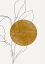 Line Leaf Harmony Poster Plakat / 50x70cm