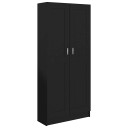 vidaXL Bokhylle svart 82,5x30,5x185,5 cm sponplate