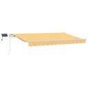 vidaXL Uttrekkbar markise sand 500 × 300 cm Stoff og Aluminium
