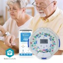 SmartLife Pilledispenser | Wi Fi | 28 Rom | Antall alarmtider: 9 alarmtider per dag | Lys / Pip / Stemme | LCD skjerm | Hvit