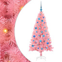  Juletre med 150 LED med stativ Rosa 150 cm PVC