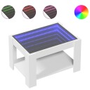  Salongbord med LED hvit 73x53x45 cm konstruert tre 847546