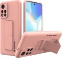 Wozinsky Kickstand Case Silicone Case with Stand Case for Xiaomi Poco M4 Pro 5G Pink