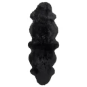 Skinnwille Gently Saueskinn 60x180 cm Black