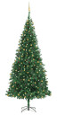 vidaXL Kunstig juletre med LED og kulesett 300 cm grønn