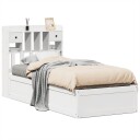  Sengeramme uten madrass hvit 75x190 cm heltre furu 8721158623065