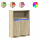  Skjenk med LED sonoma eik 72x34x100 cm konstruert tre