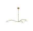 Brindille Extra Large Three Light Chandelier Soft Brass